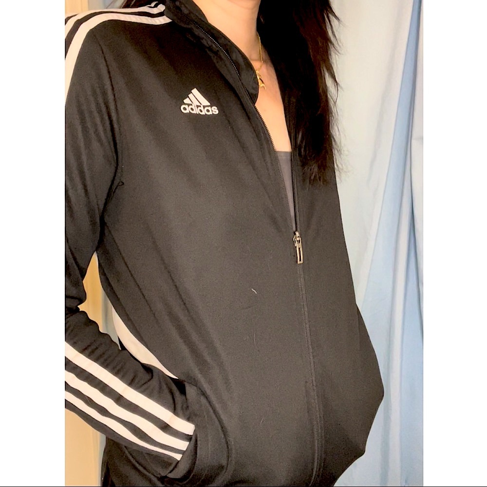Women's Black Adidas Running Jacket size Medium